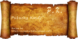 Pulszky Kató névjegykártya